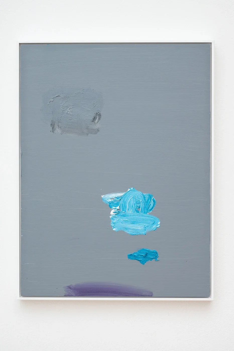 Turquoise Purple Grey 1 (Darkest Night), 2021, oil on board, 42 x 32 cm
