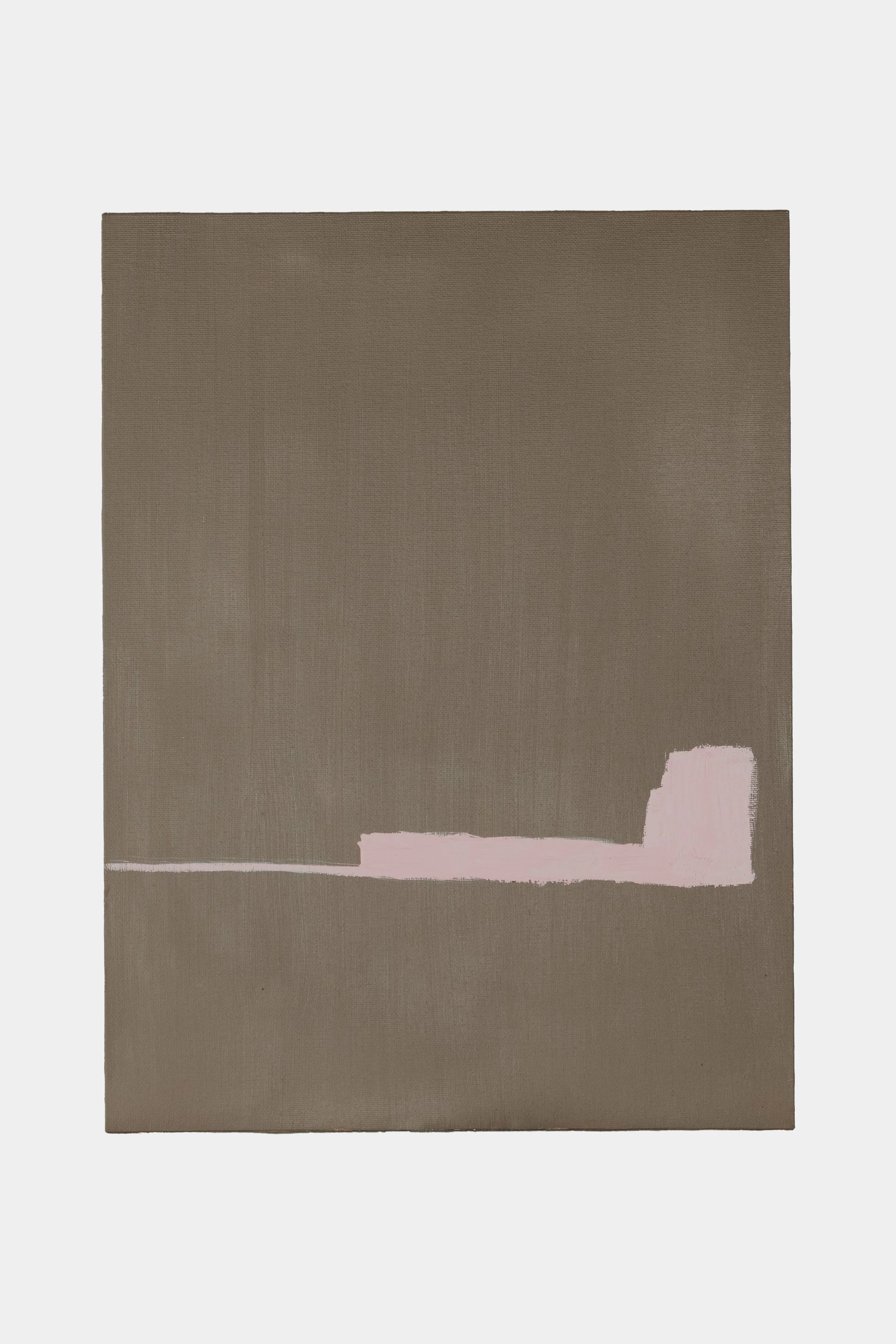 Small Pink and Brown II , 2022, Oil on canvas on board, 16 x 12 in (40.6 x 30.5 cm)