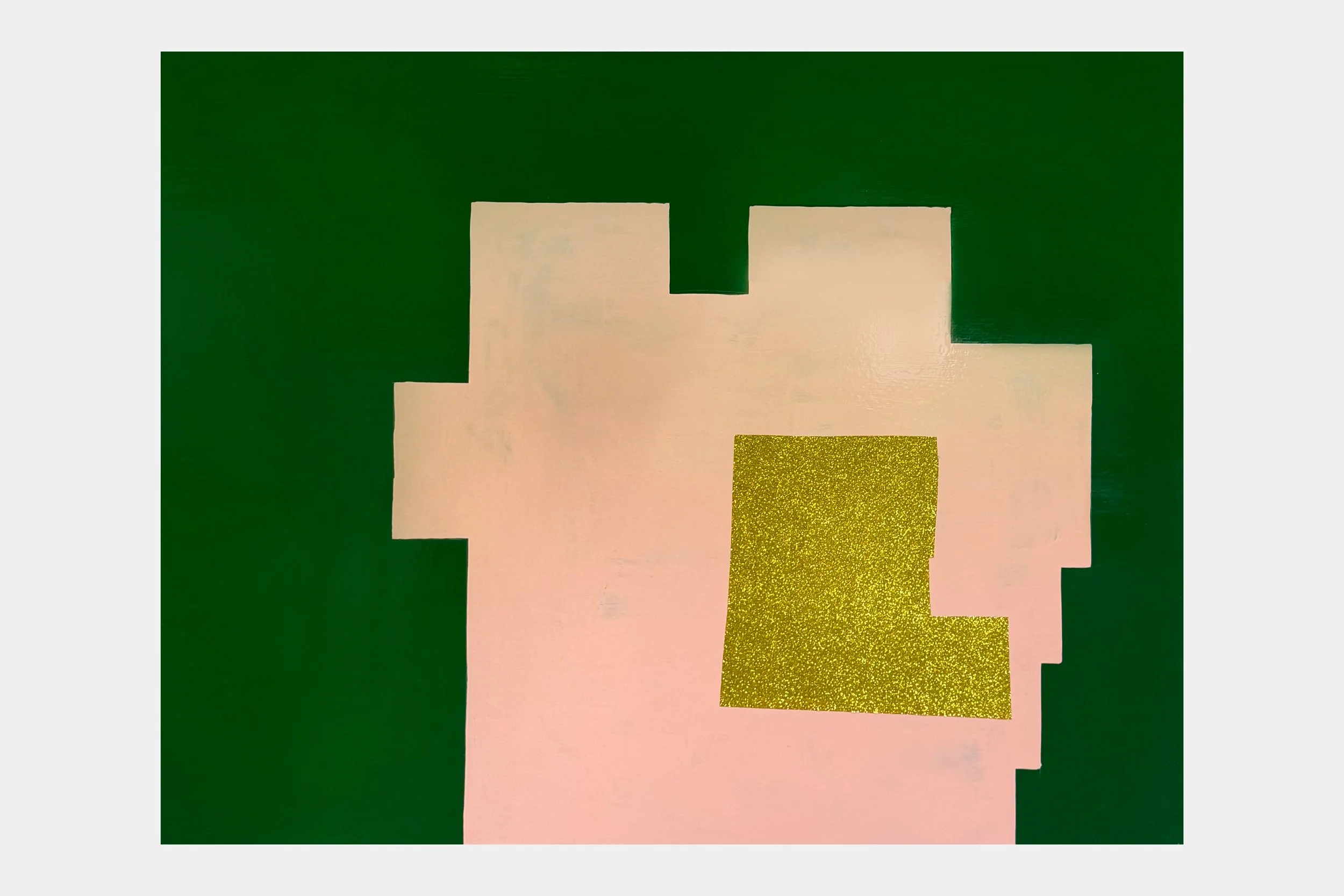 Untitled, 2026, Enamel and vinyl on board, 47.5 x 65.5 in (121 x 167 cm)