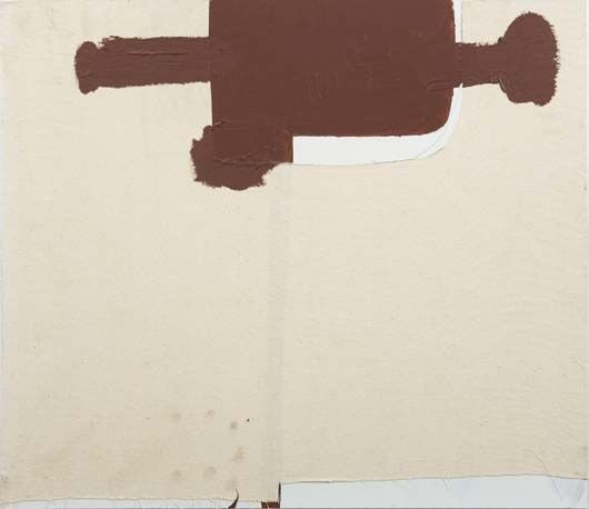 Untitled, 2006, enamel, ink and canvas collage on Masonite, flush mounted on Luan, 61 x 69.9 cm | 24 x 27 1/2 in. 