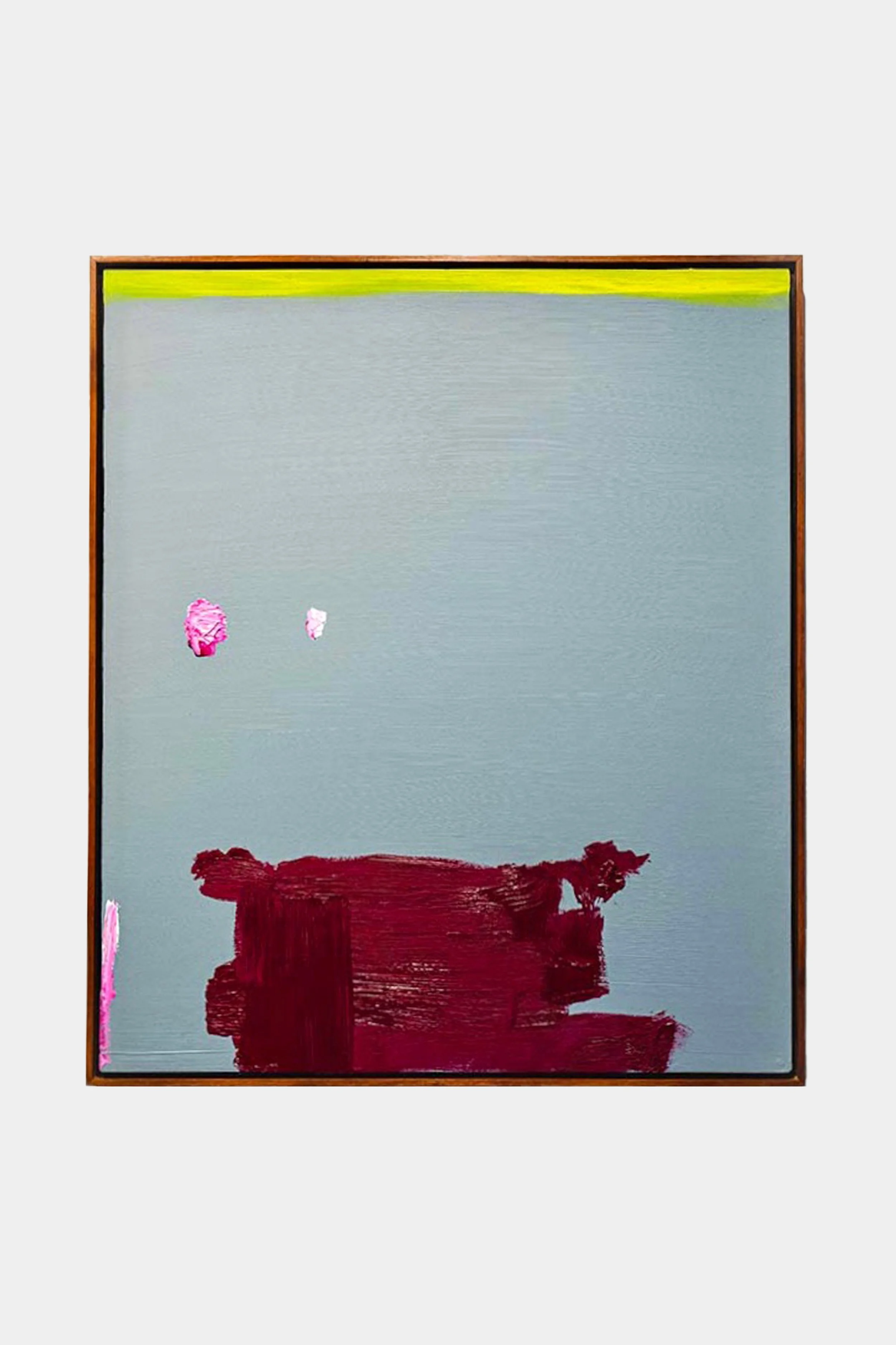 Large Grey Red Pink, 2020-21, oil on board, 76 x 66 cm