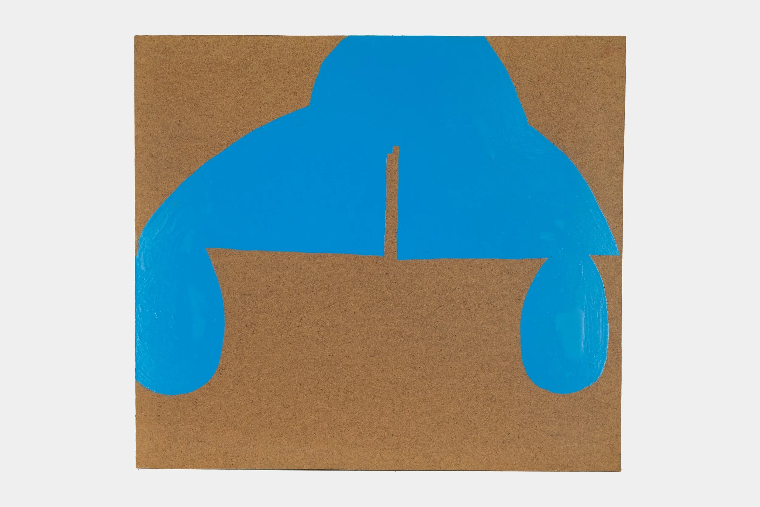 Untitled, 2016, enamel on masonite, 16.5 x 18.5 (42 × 47 cm)