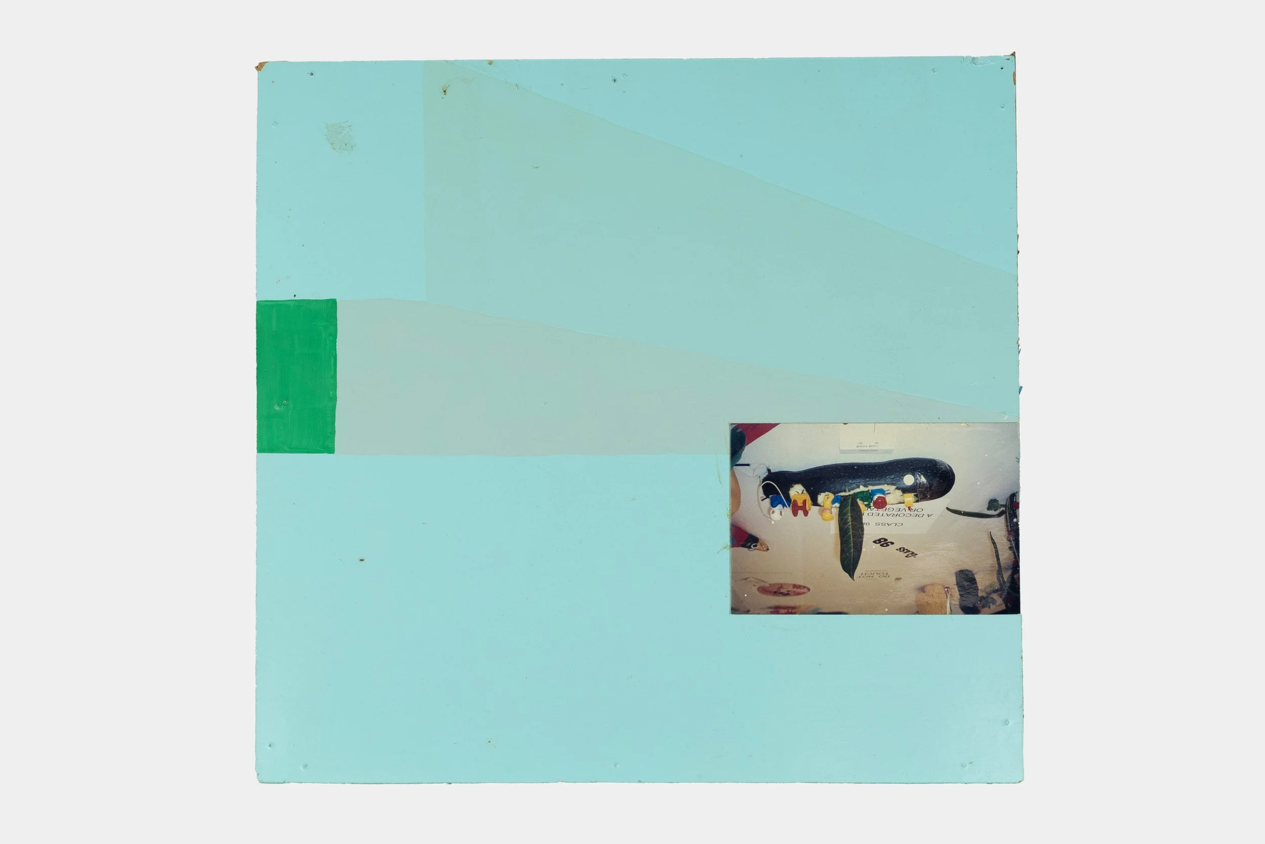 Untitled, 2002, Mixed media on board, 15 1/4 x 15 3/4 in, (39 x 40 cm)