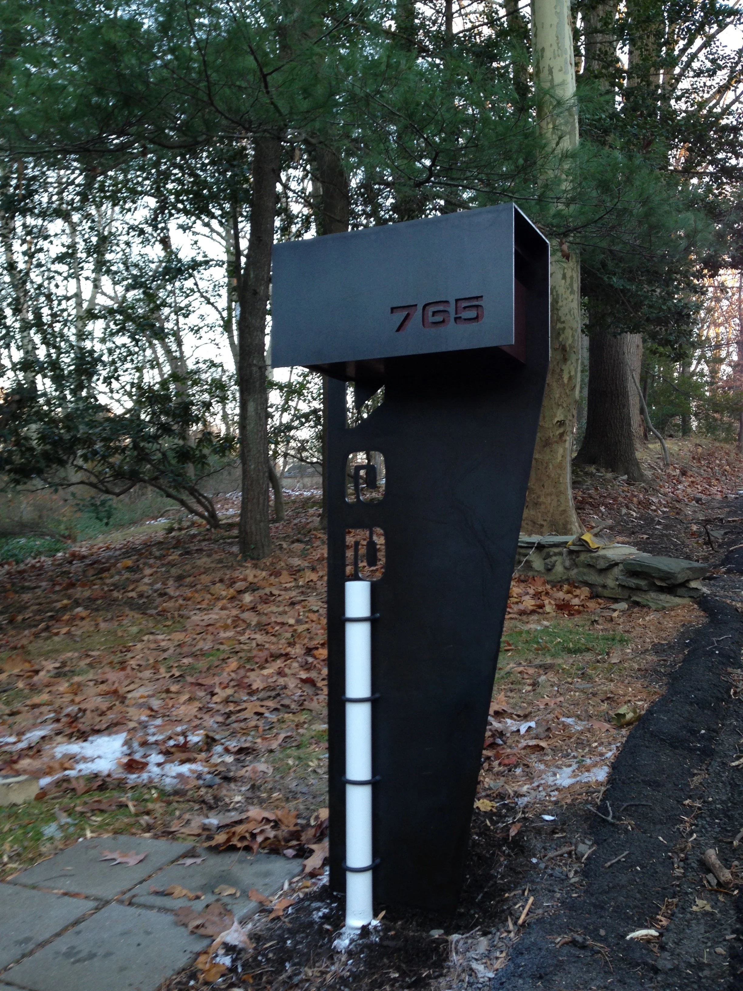 Original Installation

Sculptural Corten Steel Mailbox
Designed and fabricated as a custom architectural element, this mailbox transforms an everyday object into a contemporary sculpture. Constructed from Corten steel with a mahogany-lined interior, 