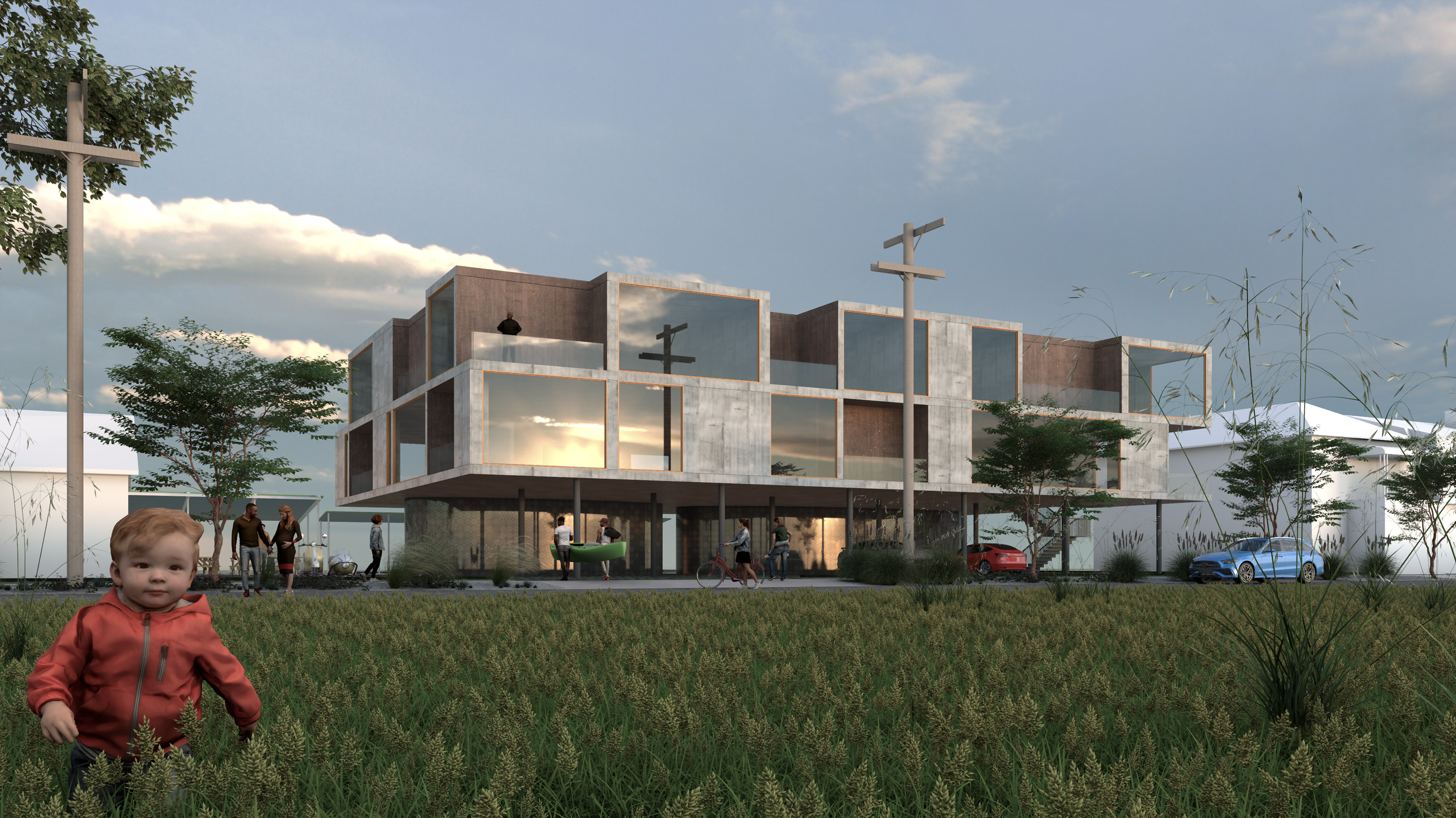 Residential with a Boathouse