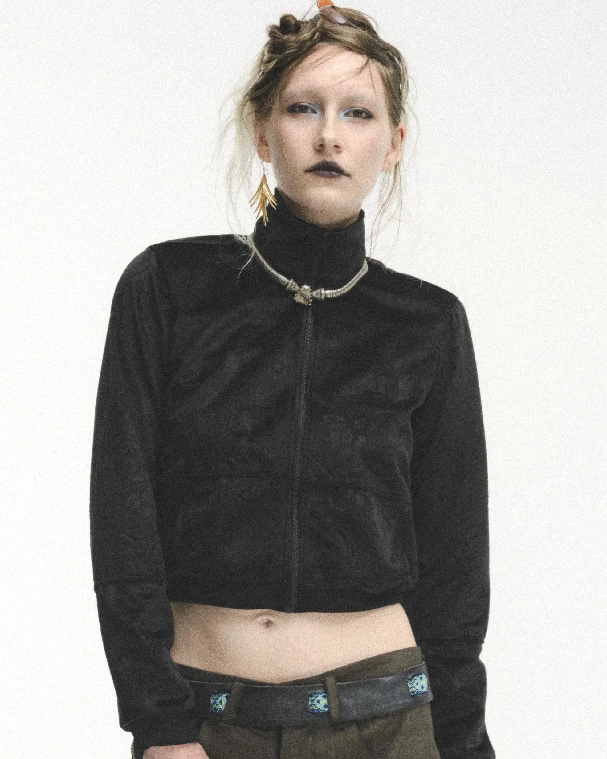 WOMENS VELVET TRACK JACKET