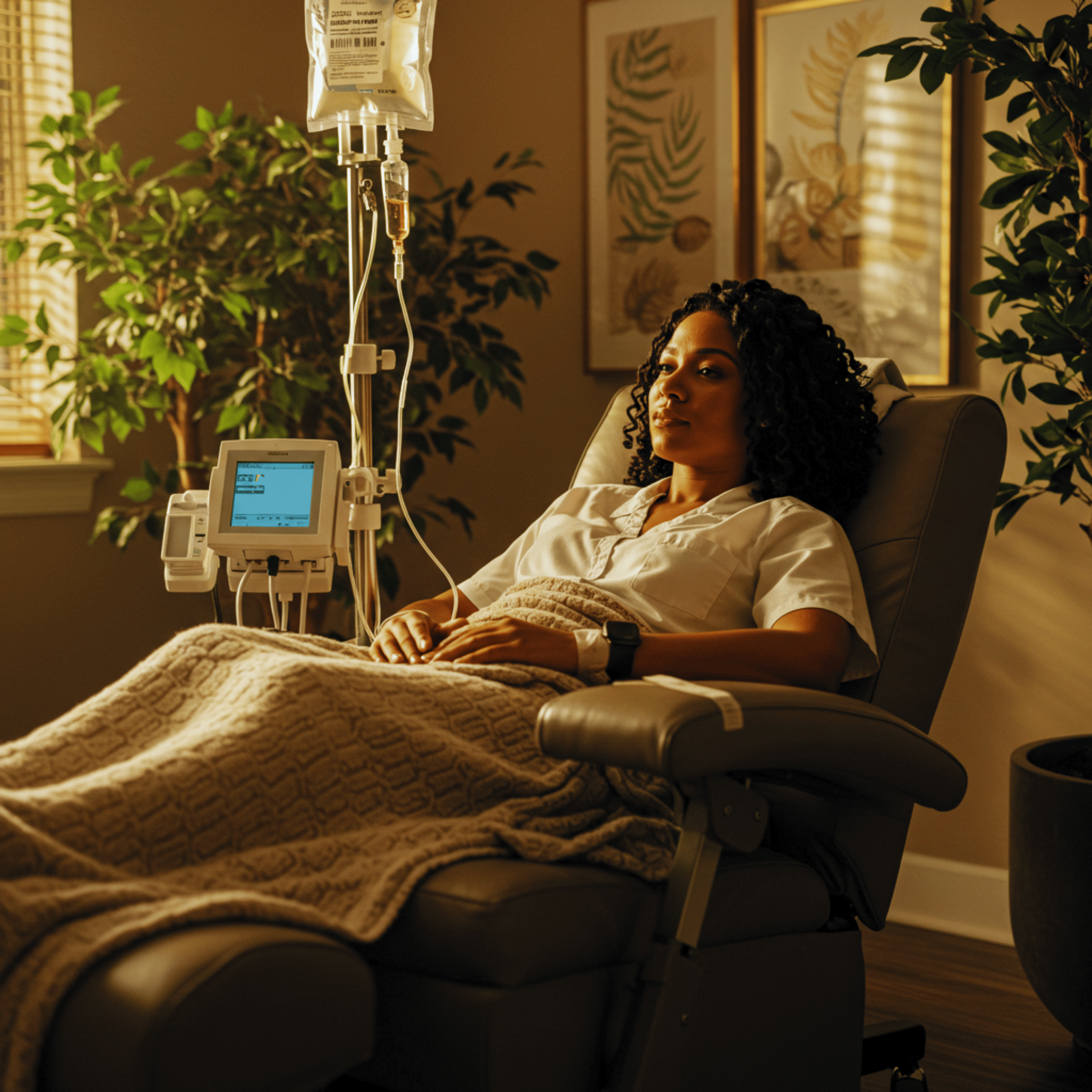 Patient getting Infusion therapy