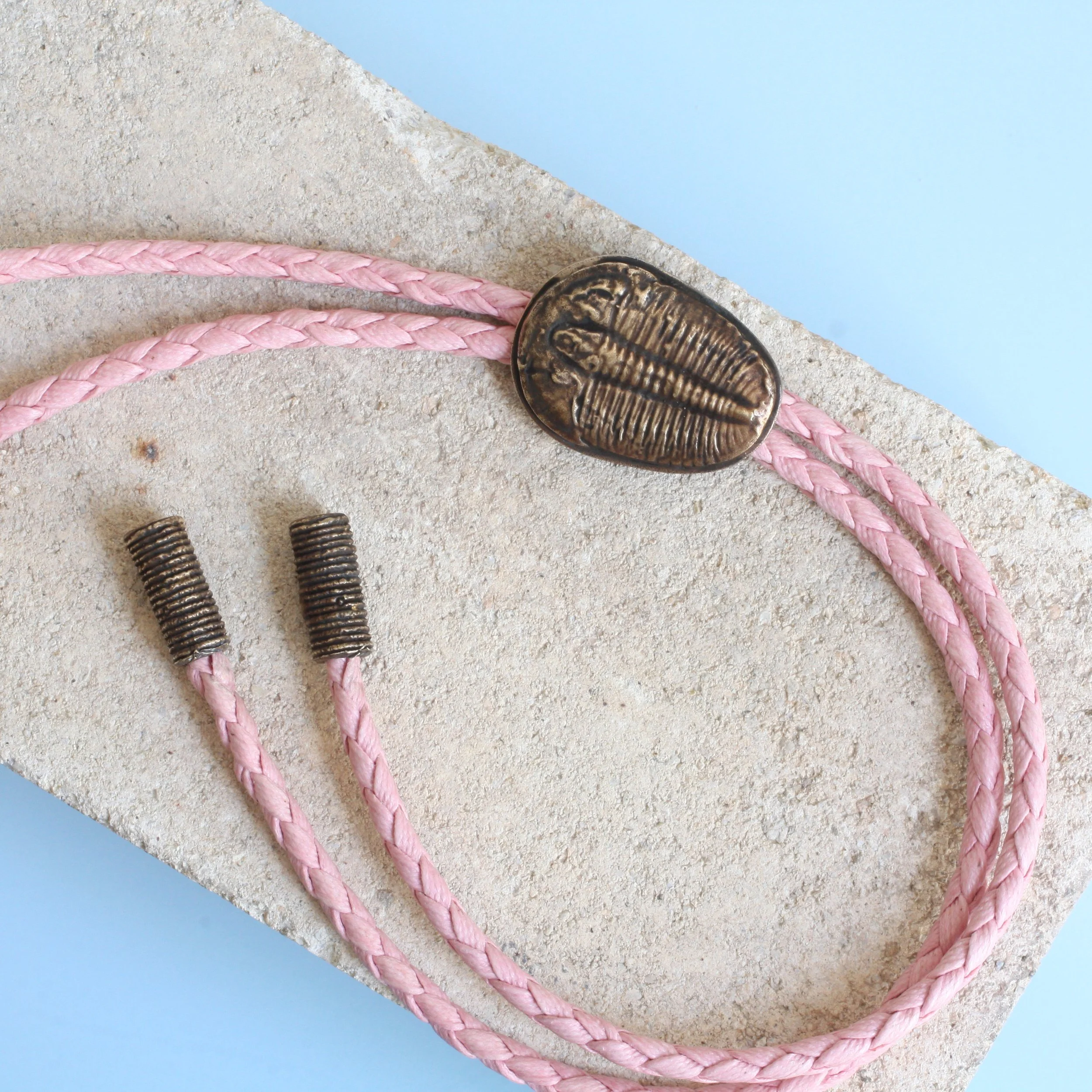 Trilobite and Crinoid Bolo Tie