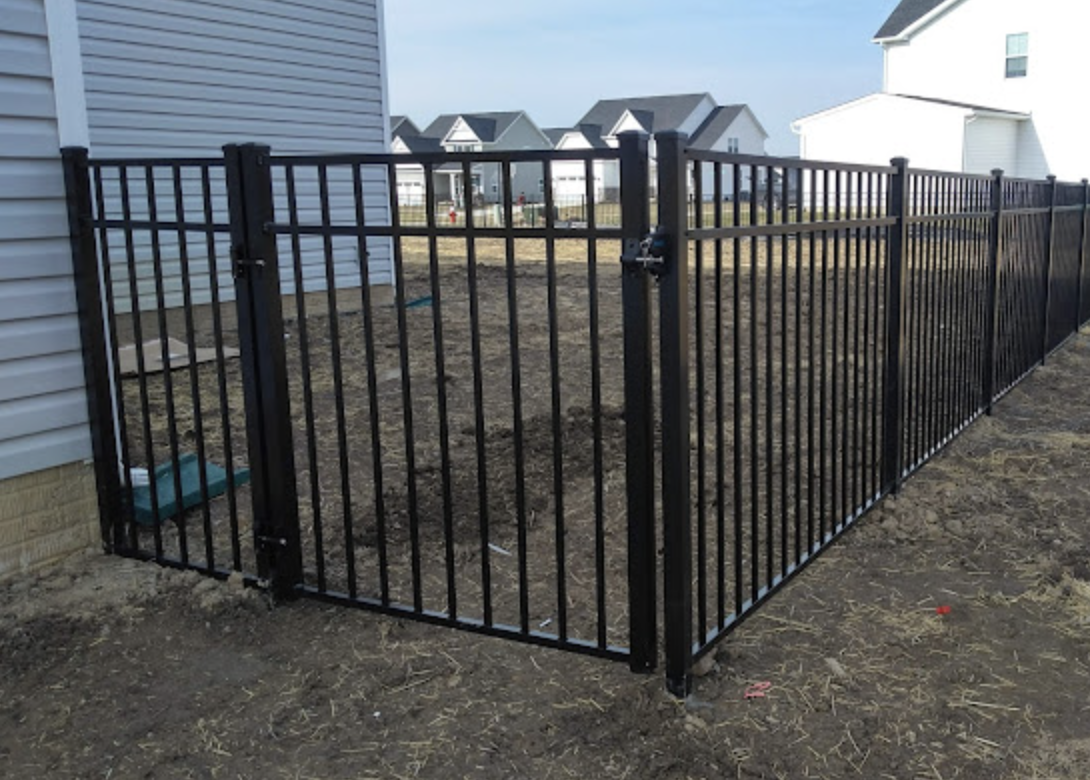 Ornamental fence and gate on a new build