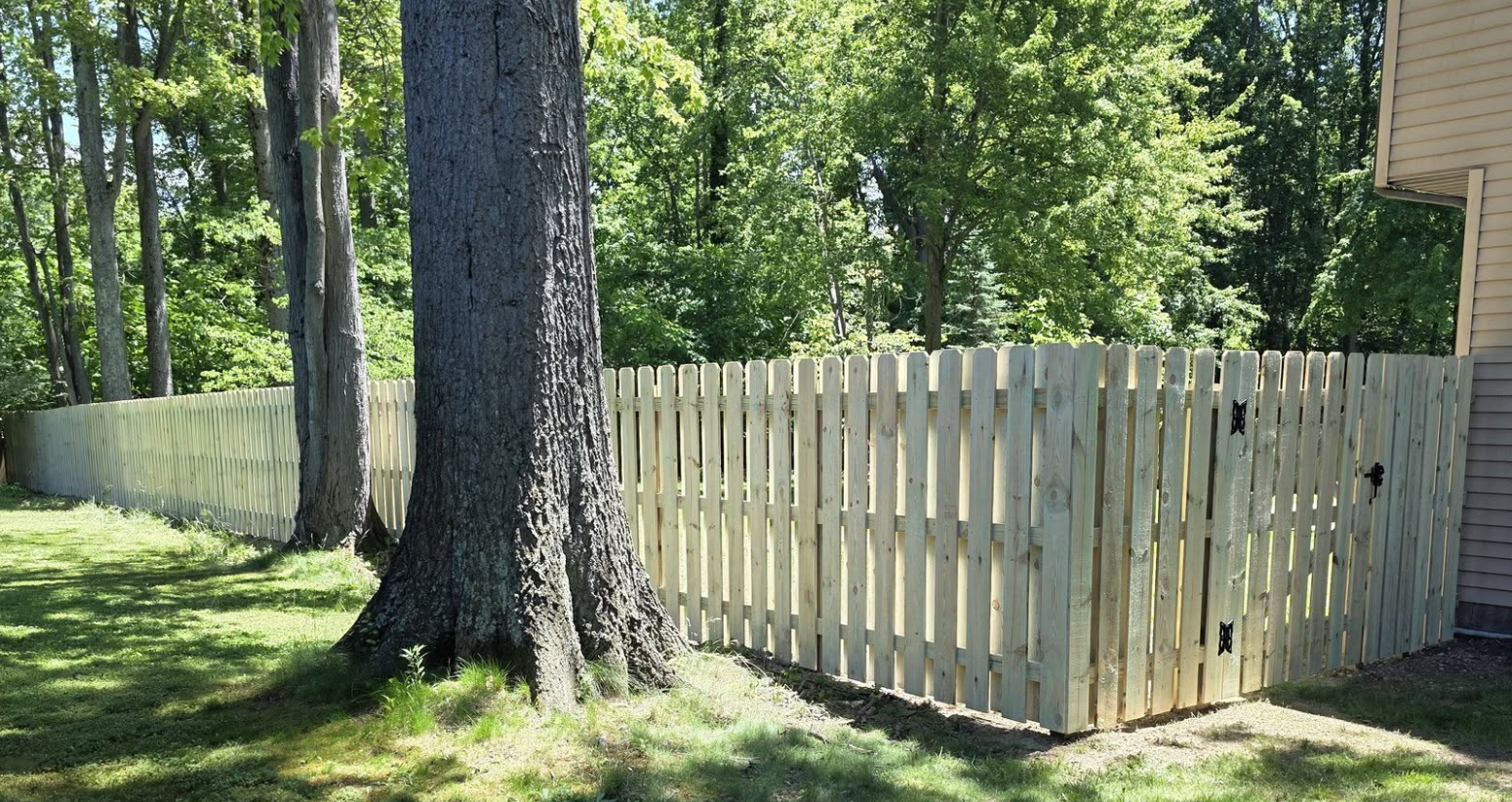 new wood fence in olmsted township