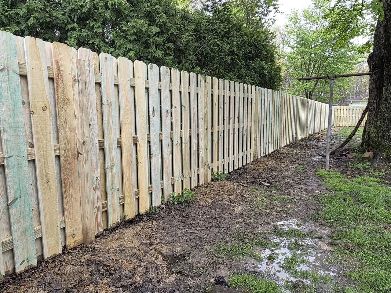 Wooden fence in Berea, Ohio
