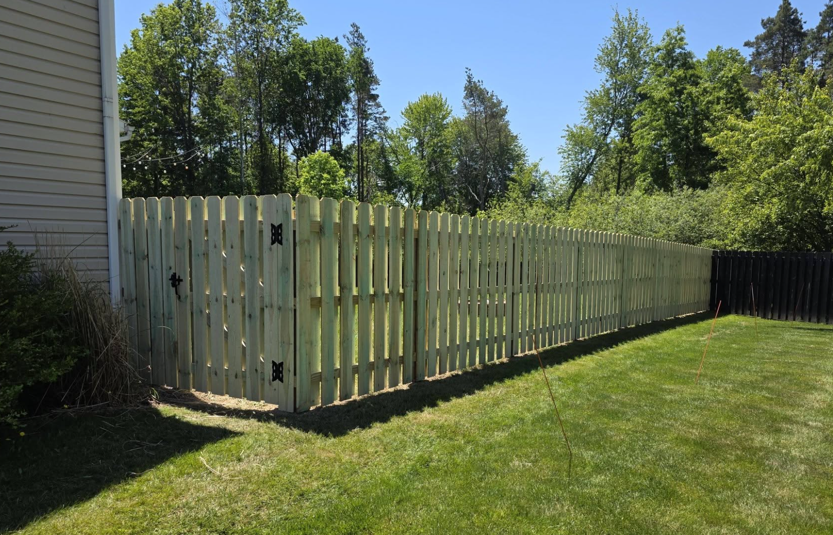 Wood fence installation in Berea