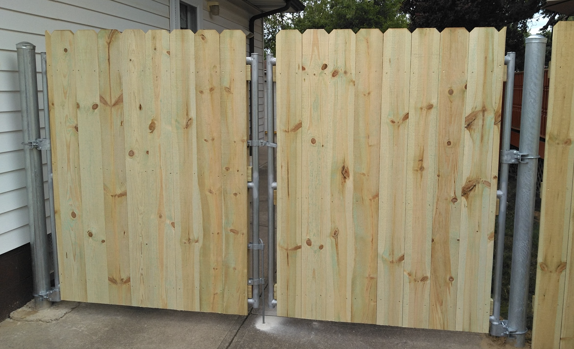 Metal and wooden gate