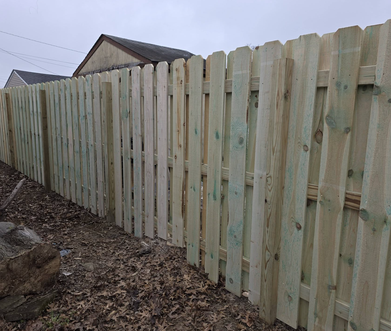 New wooden fence build in Brookpark