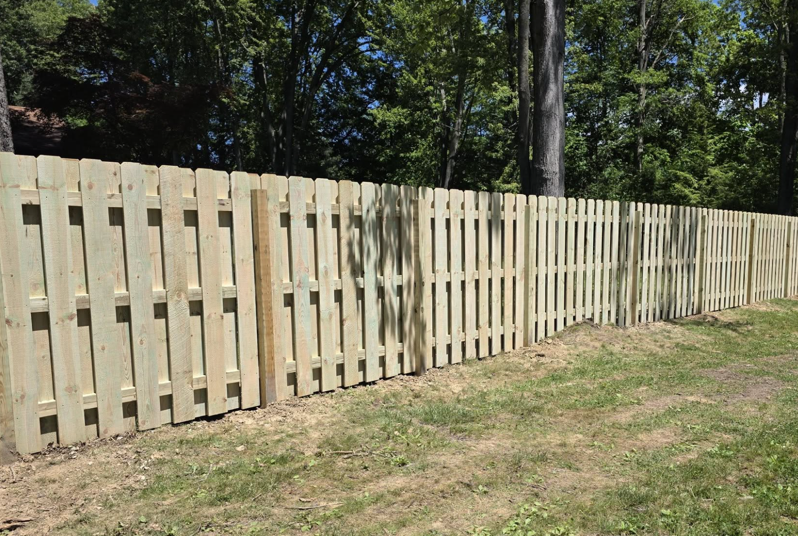New wooden fence olmsted township