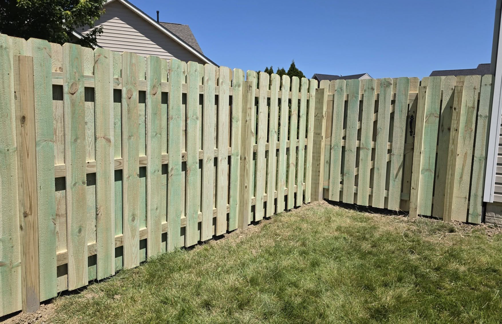 New Wooden Fence in Berea