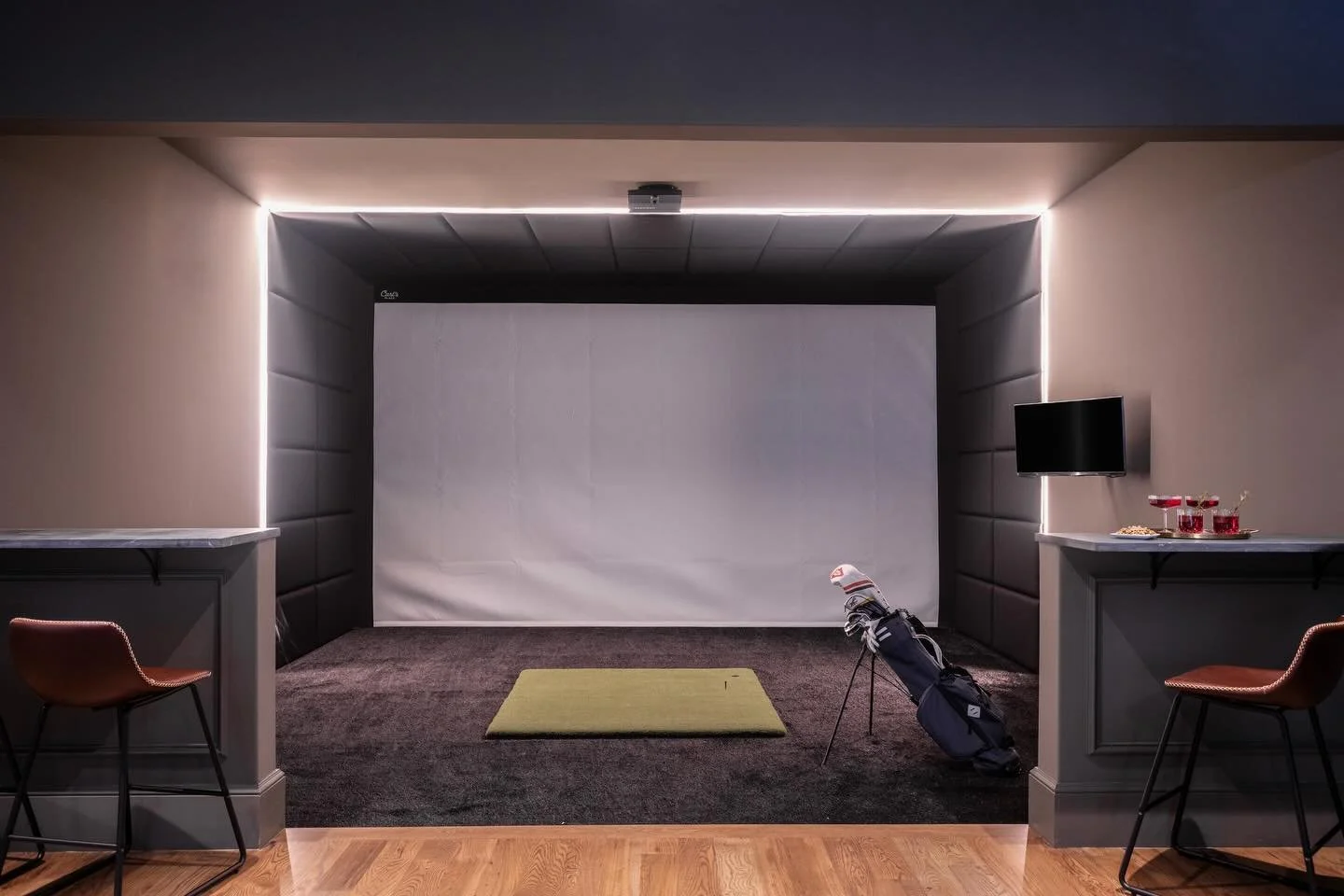 One of the most requested spaces from our custom home clients: a private golf simulator.

Working closely with the architect, designer, and our trusted partners, each space is thoughtfully tailored to the way our clients live and entertain. For this 