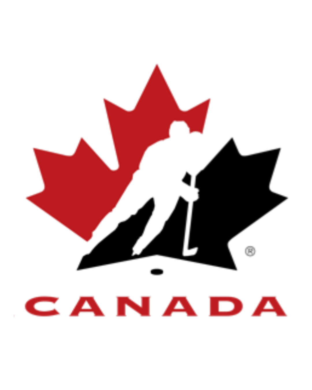 Logo of Canada with red and black maple leaf design and the word 'CANADA' below in red.