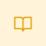 icon of yellow book on yellow background