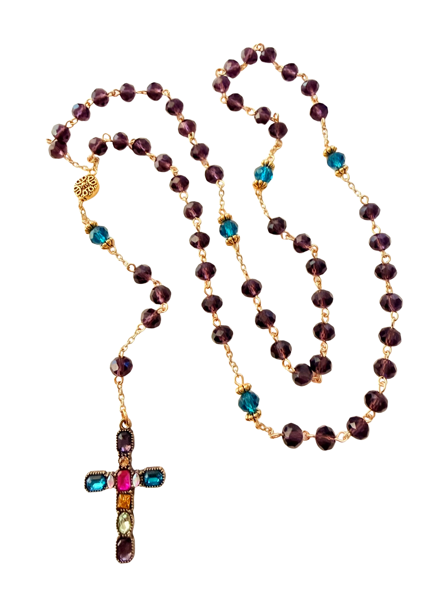 Purple Jewels Rosary 1