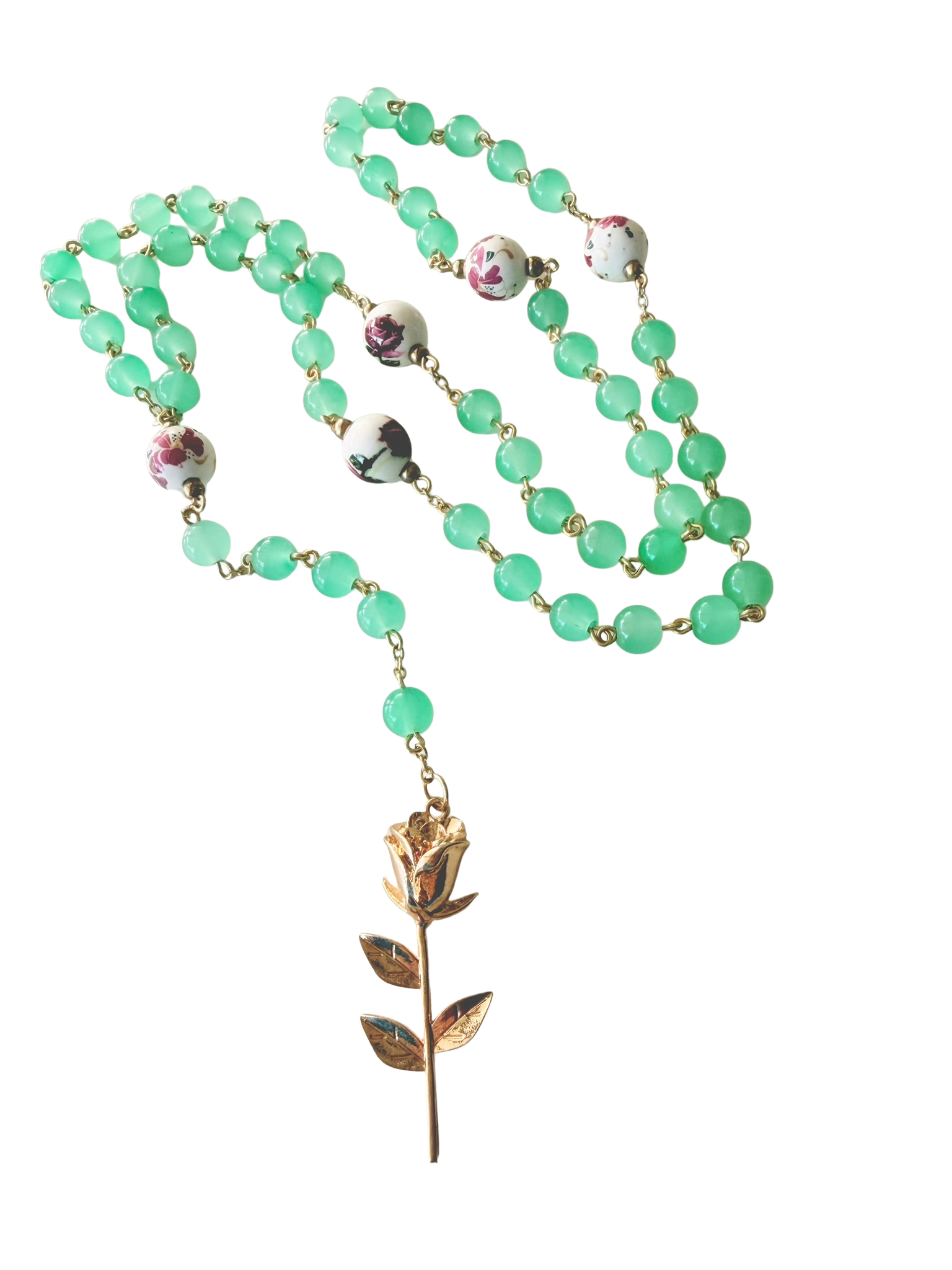 Ceramic Rose Rosary