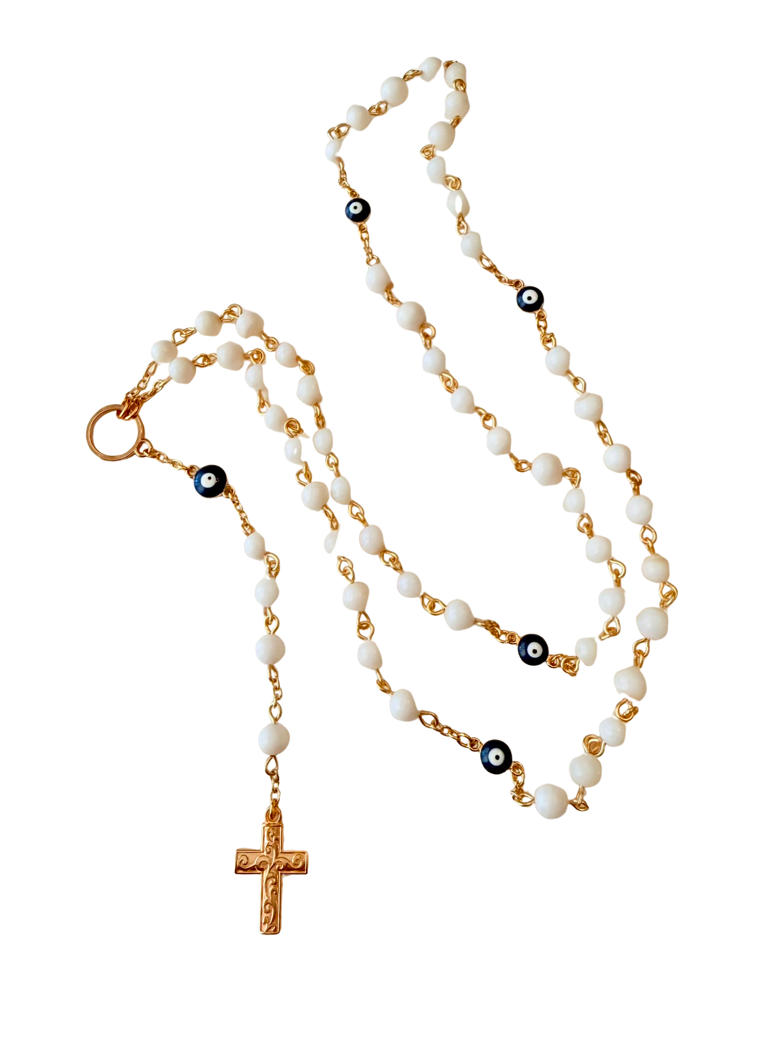 White Mal de Ojo Rosary