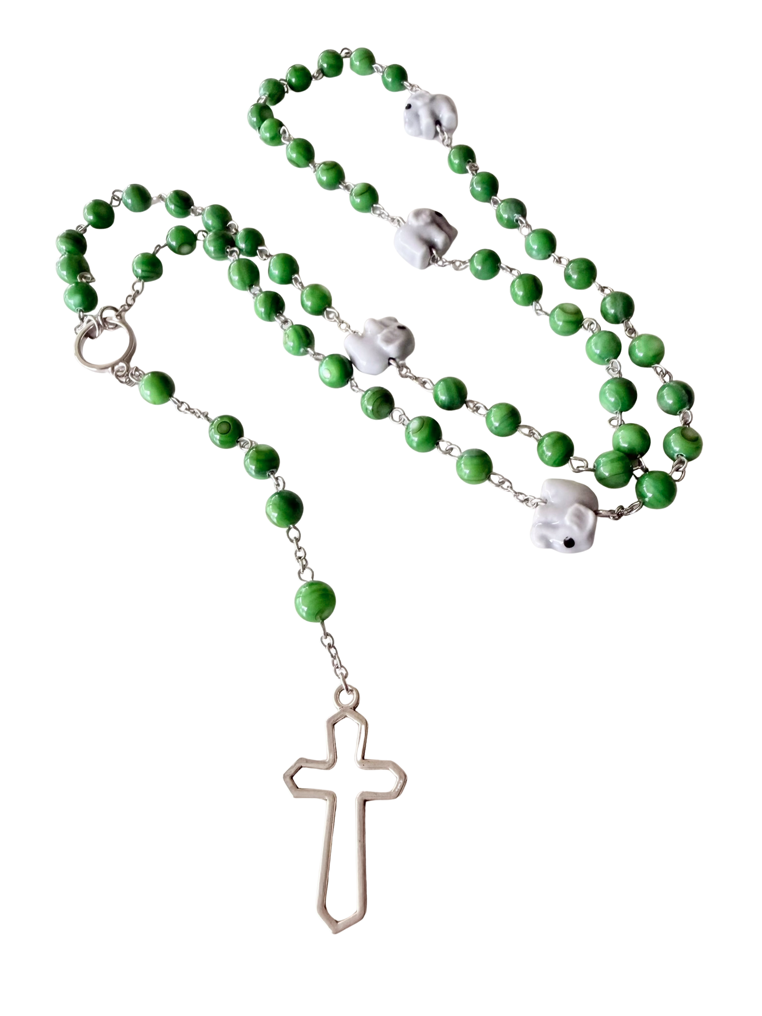 Green Elephant Rosary