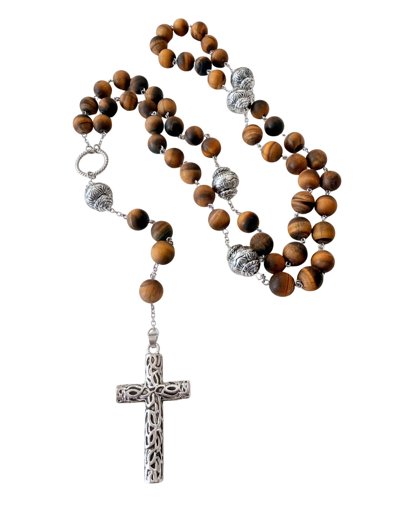 Large Tiger's Eye Rosary