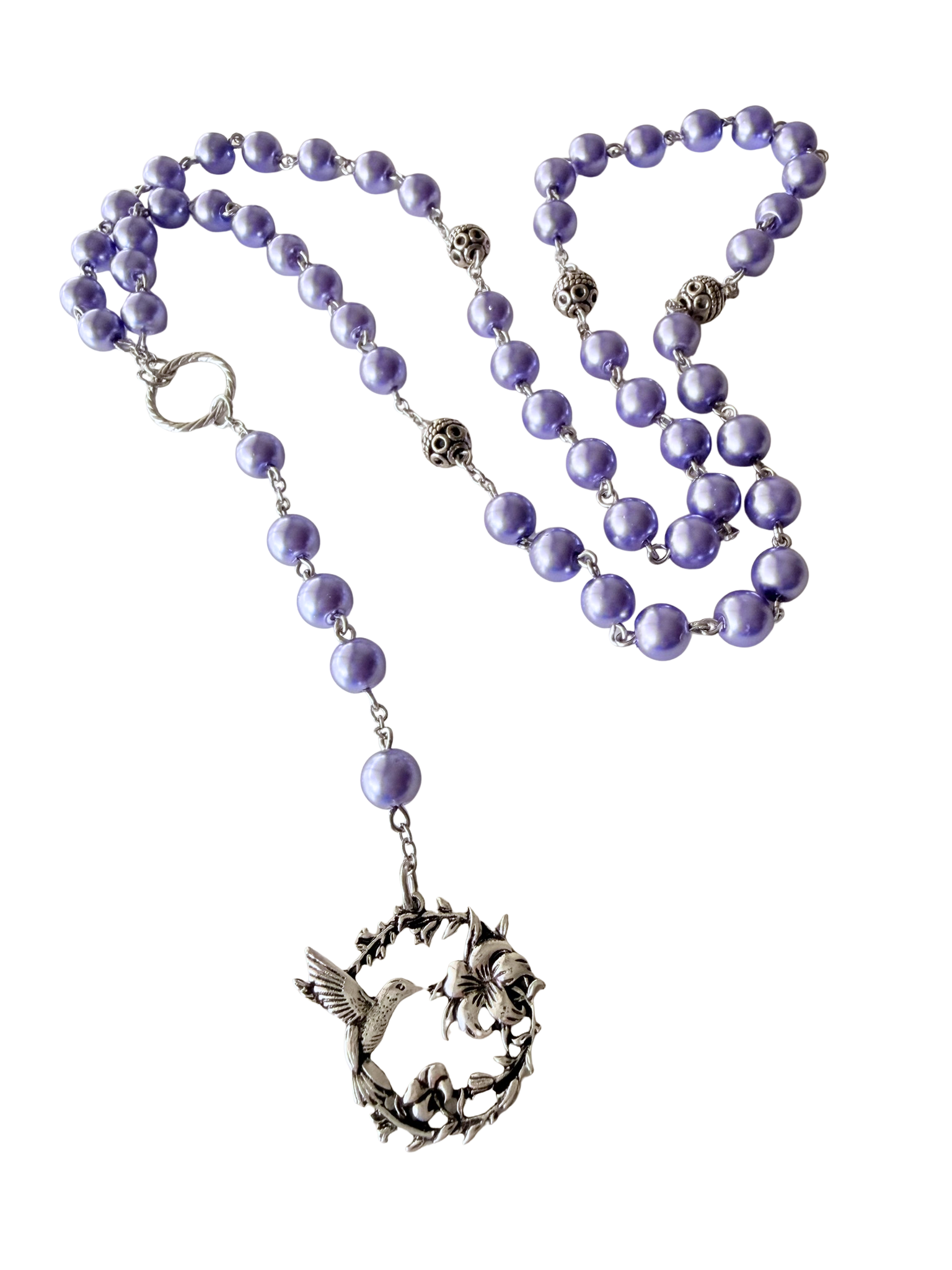 Purple Hummingbird Rosary