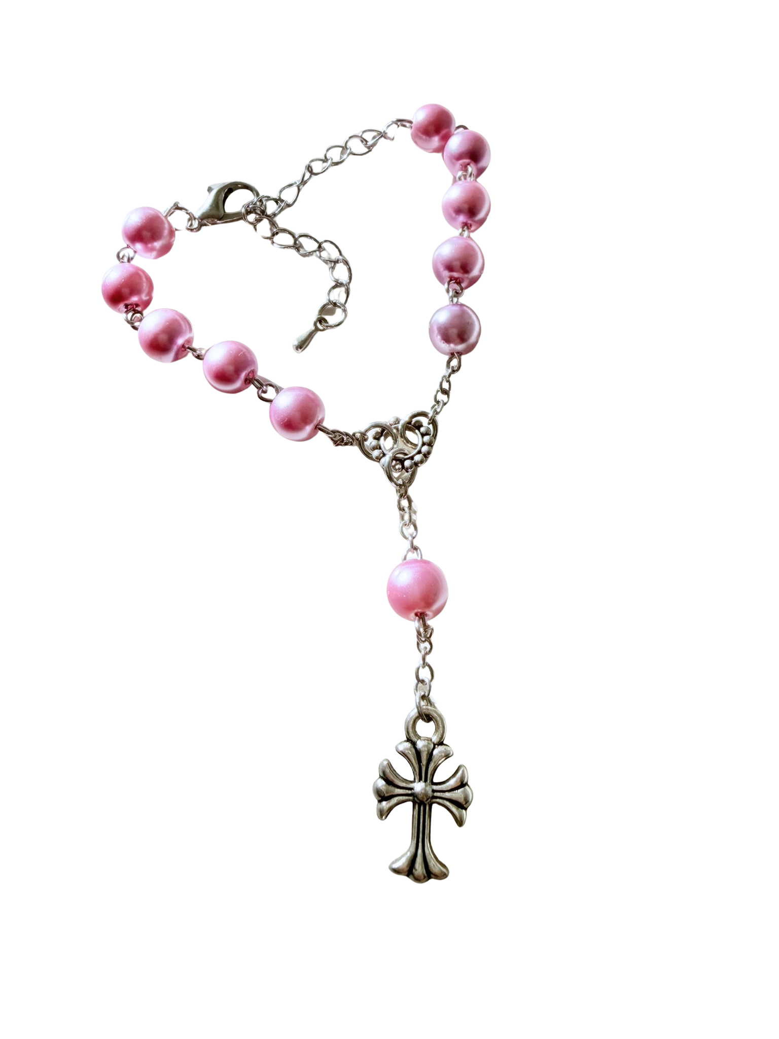 Pink Cross Decade Bracelet
