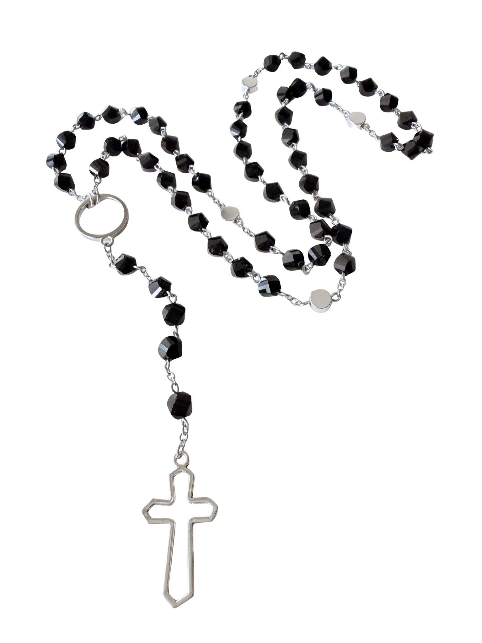 Black Cross Rosary