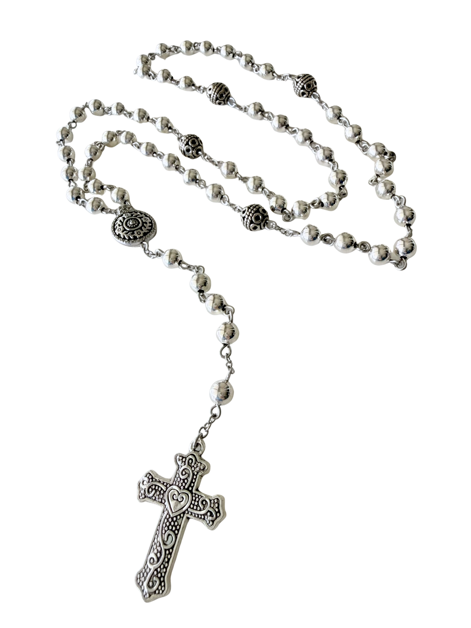 Silver Cross Rosary
