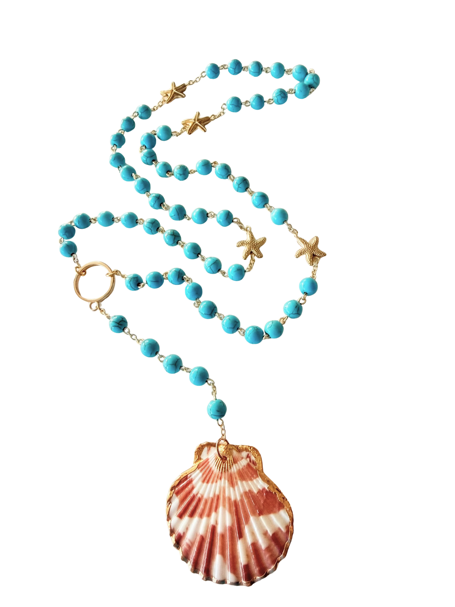Turquoise Seashell Rosary