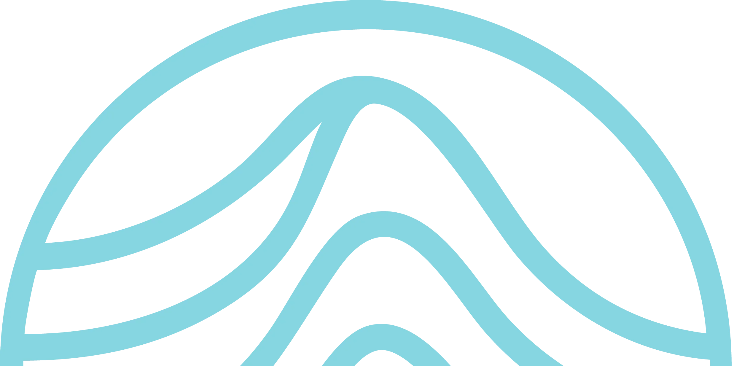 Light blue abstract wave lines on a black background.