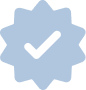 Blue checkmark badge icon