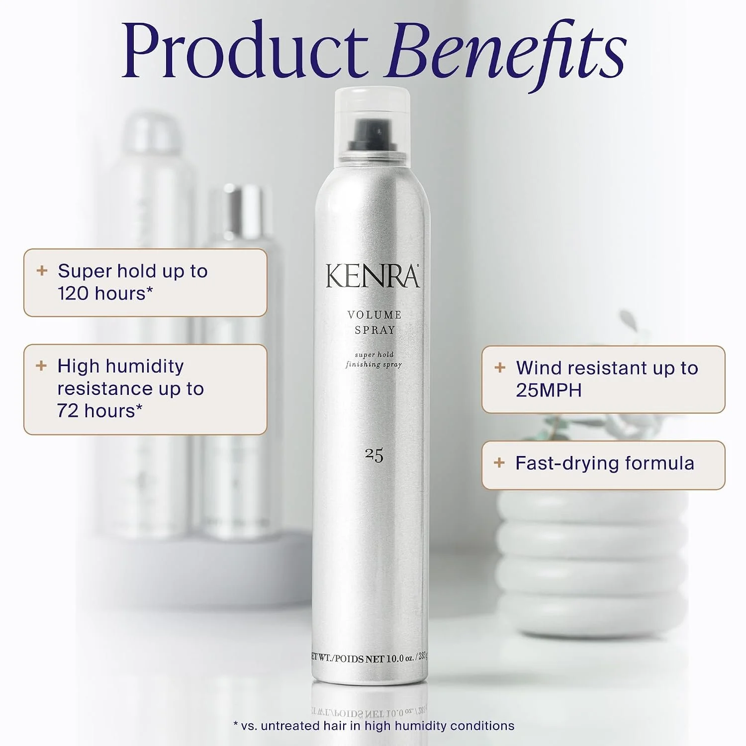 Kenra Volume Spray 25 hairspray for strong hold and long-lasting curls and hairstyles