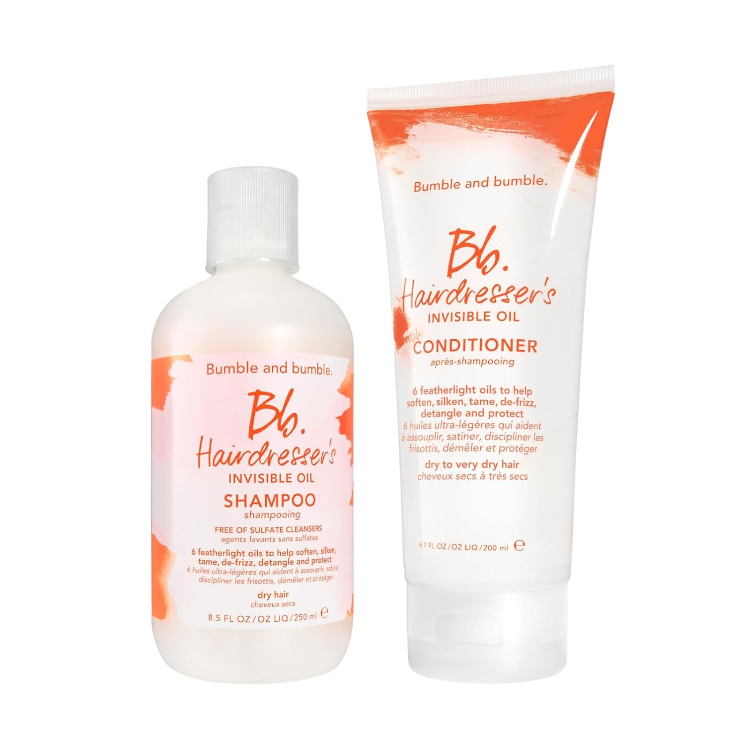 Bumble and bumble Hairdresser’s Invisible Oil Shampoo and Conditioner for hydrating, smoothing and softening dry, frizzy hair
