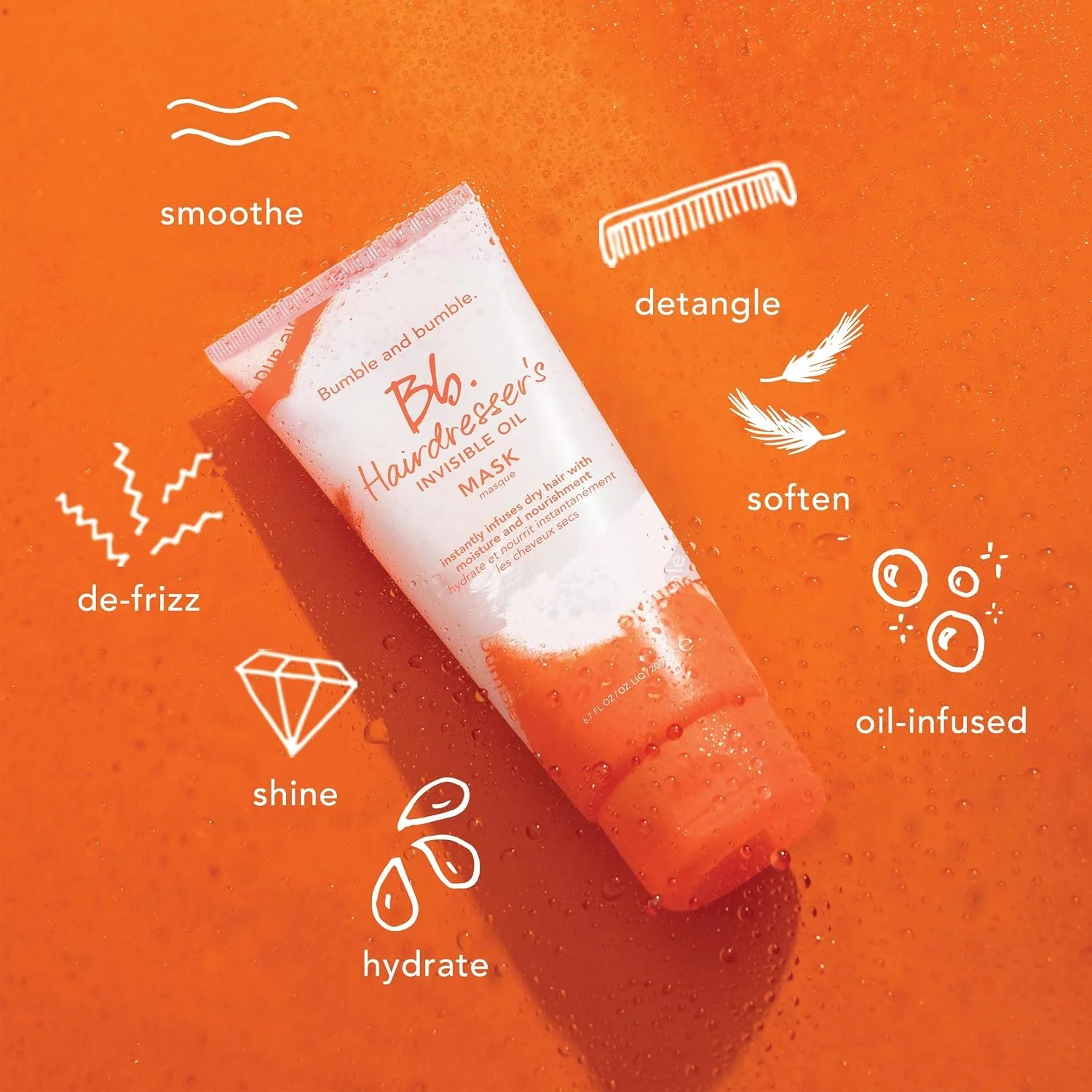 Bumble and bumble Hairdresser's Invisible Oil Hydrating Hair Mask for restoring moisture to dry, dehydrated hair