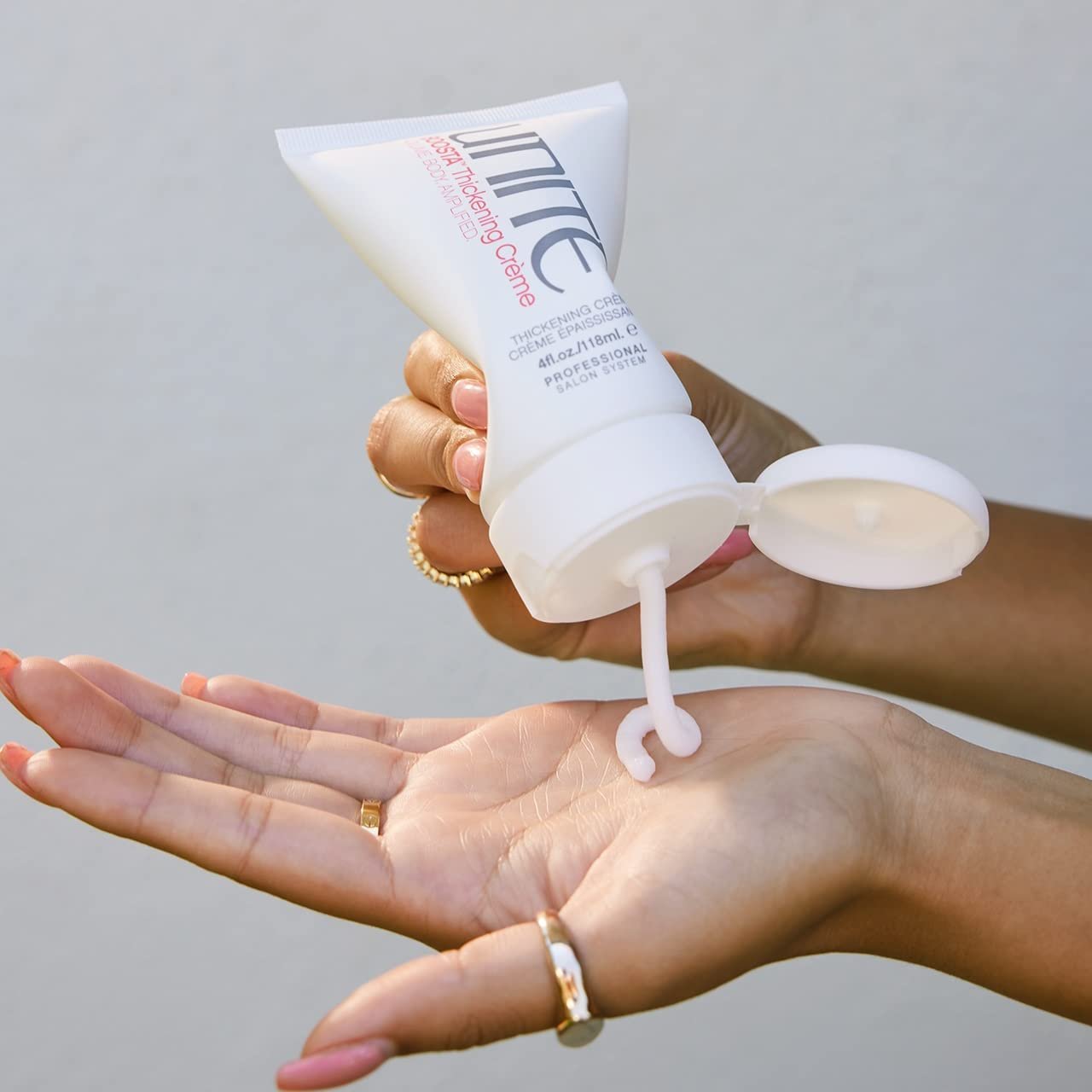 UNITE Boosta Thickening Cream for creating body, fullness and thicker-looking fine hair