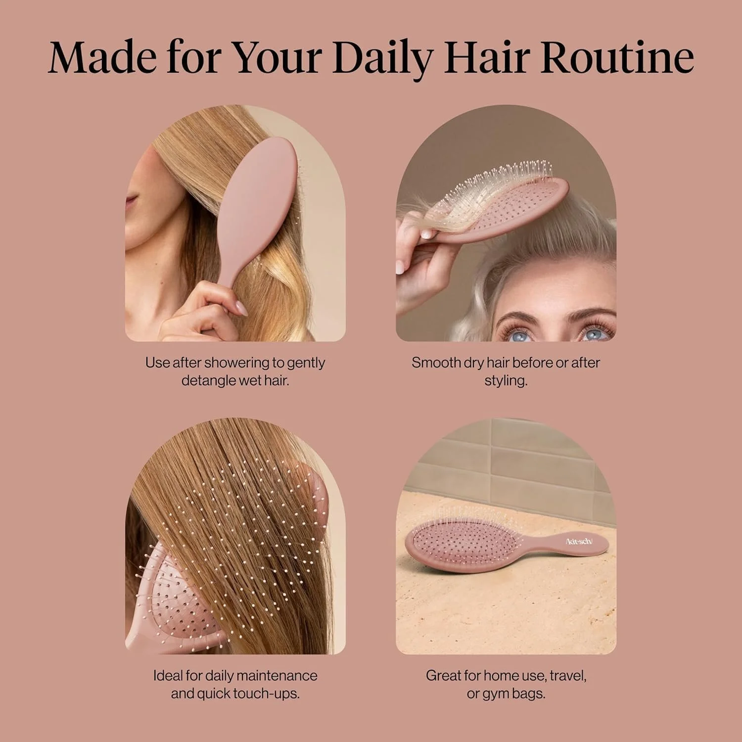 Wet Brush detangling brush for gently removing knots and tangles while helping minimize pulling and hair breakage