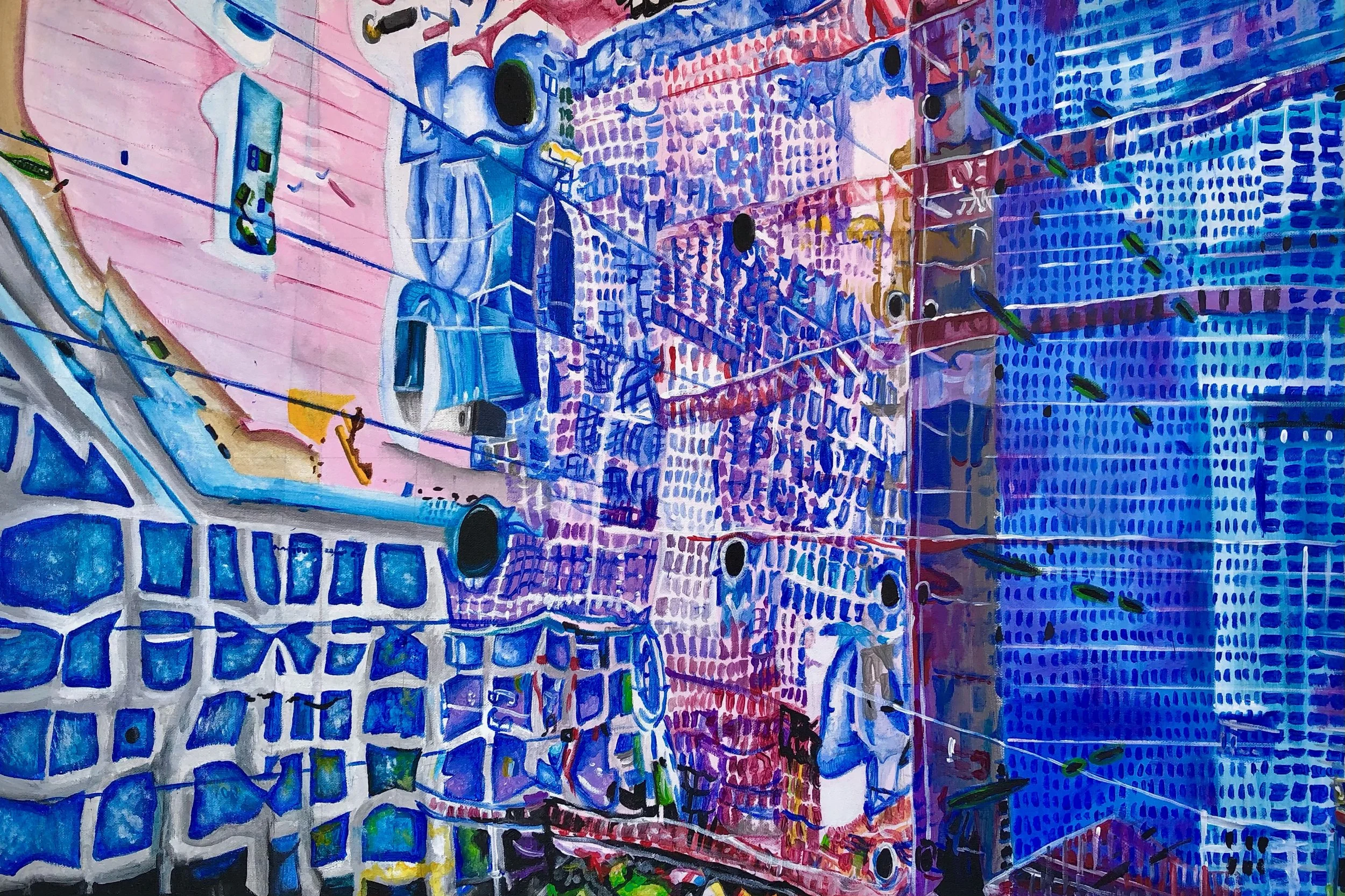 my new reality. 24x30. acrylic on canvas. 2019. sold.