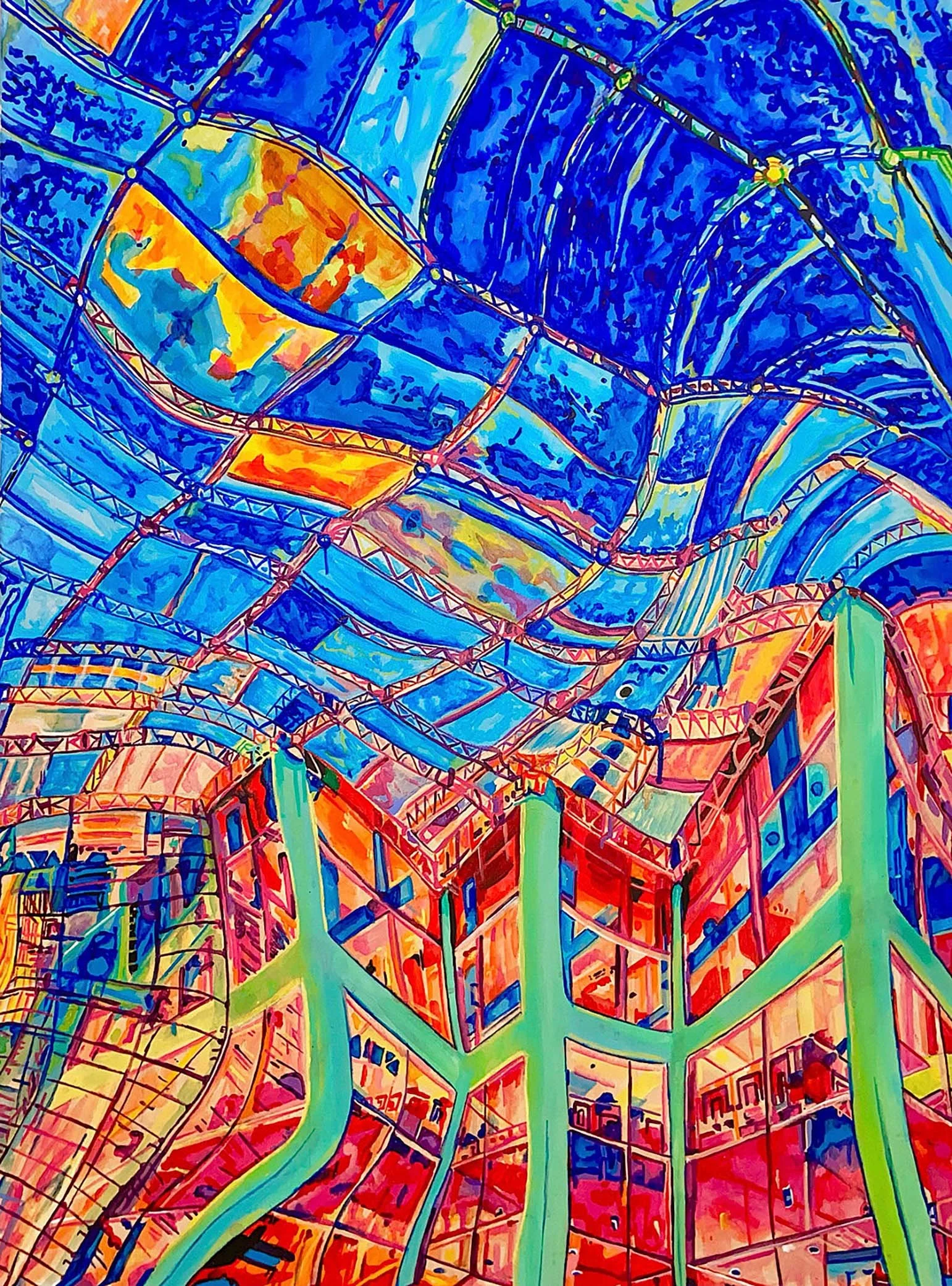 ceiling of wonder. 30x40. acrylic on canvas. 2021. 