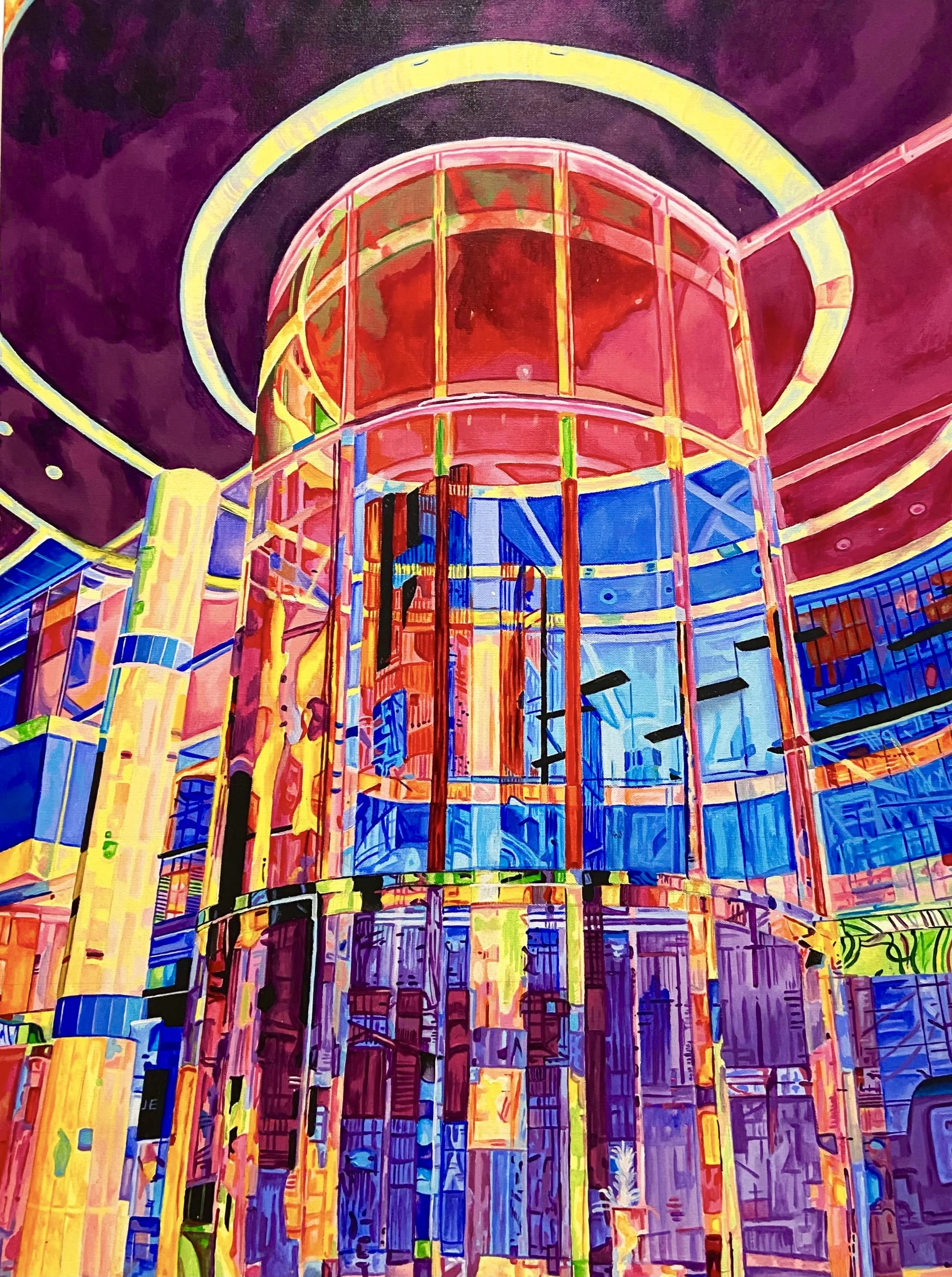 whirly world. 36x40. acrylic on canvas. 2021. 