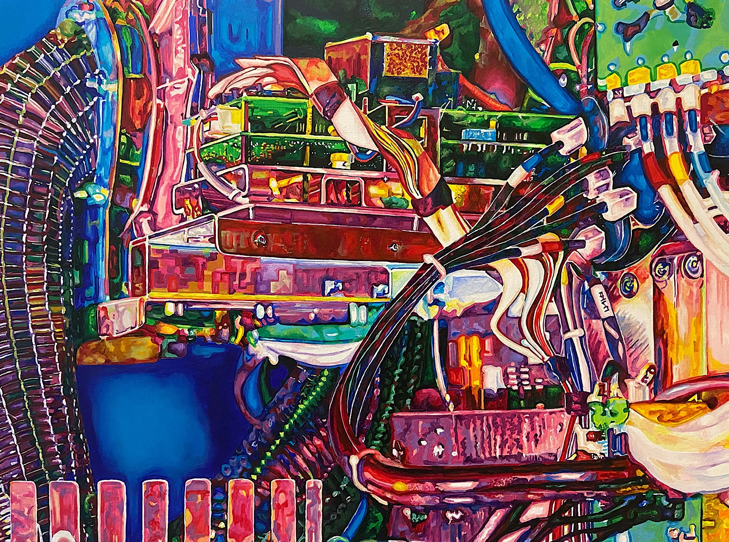 candy wires. 30x40. acrylic on canvas. 2021. 