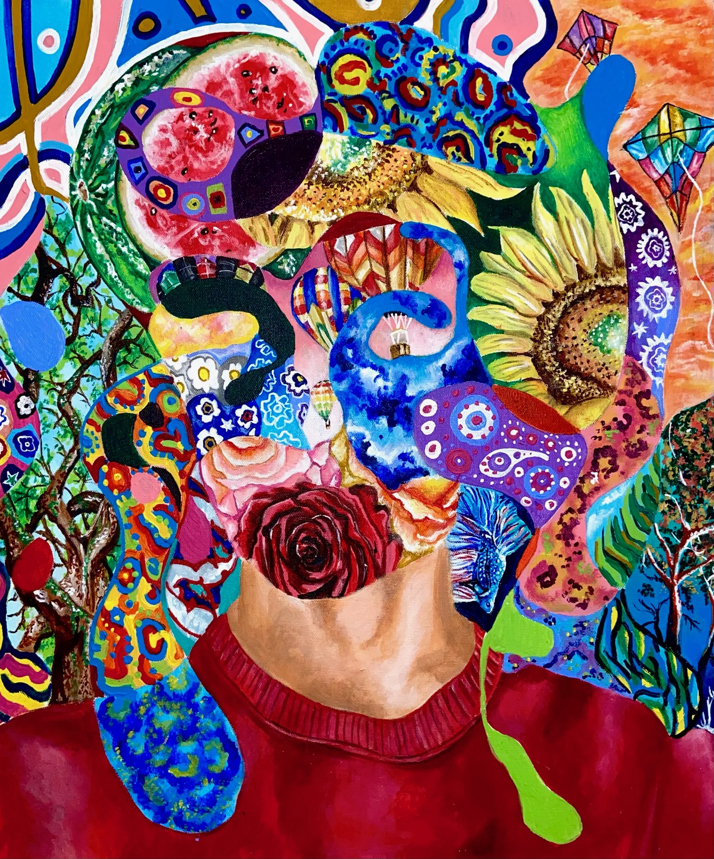 self portrait 1. 18x24. acrylic on canvas. 2020. sold.