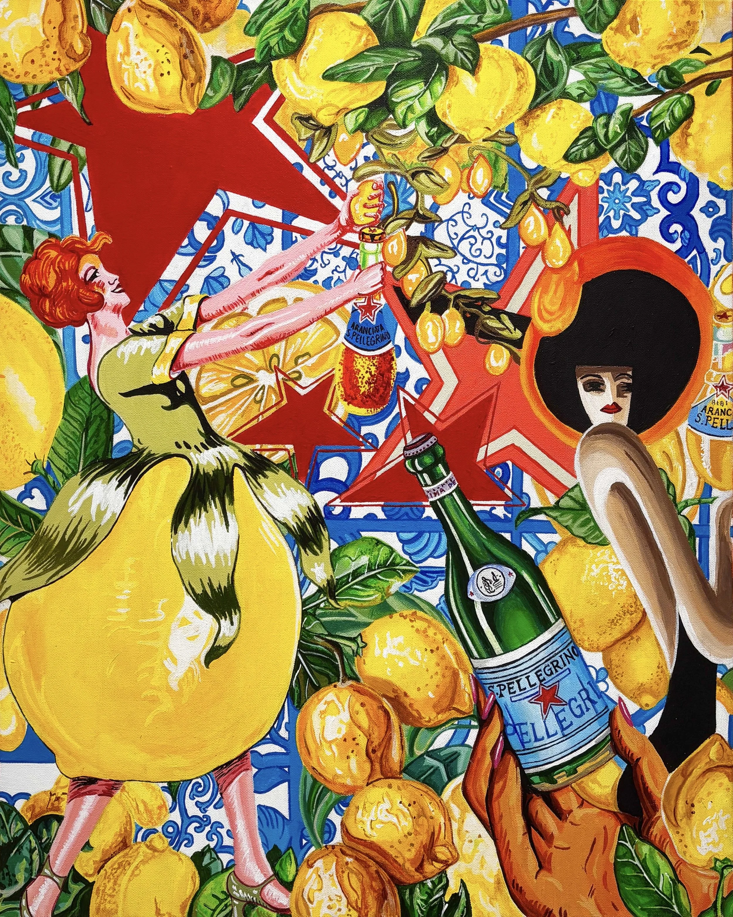 ode to san pell. 24x30. acrylic on canvas. 2025.