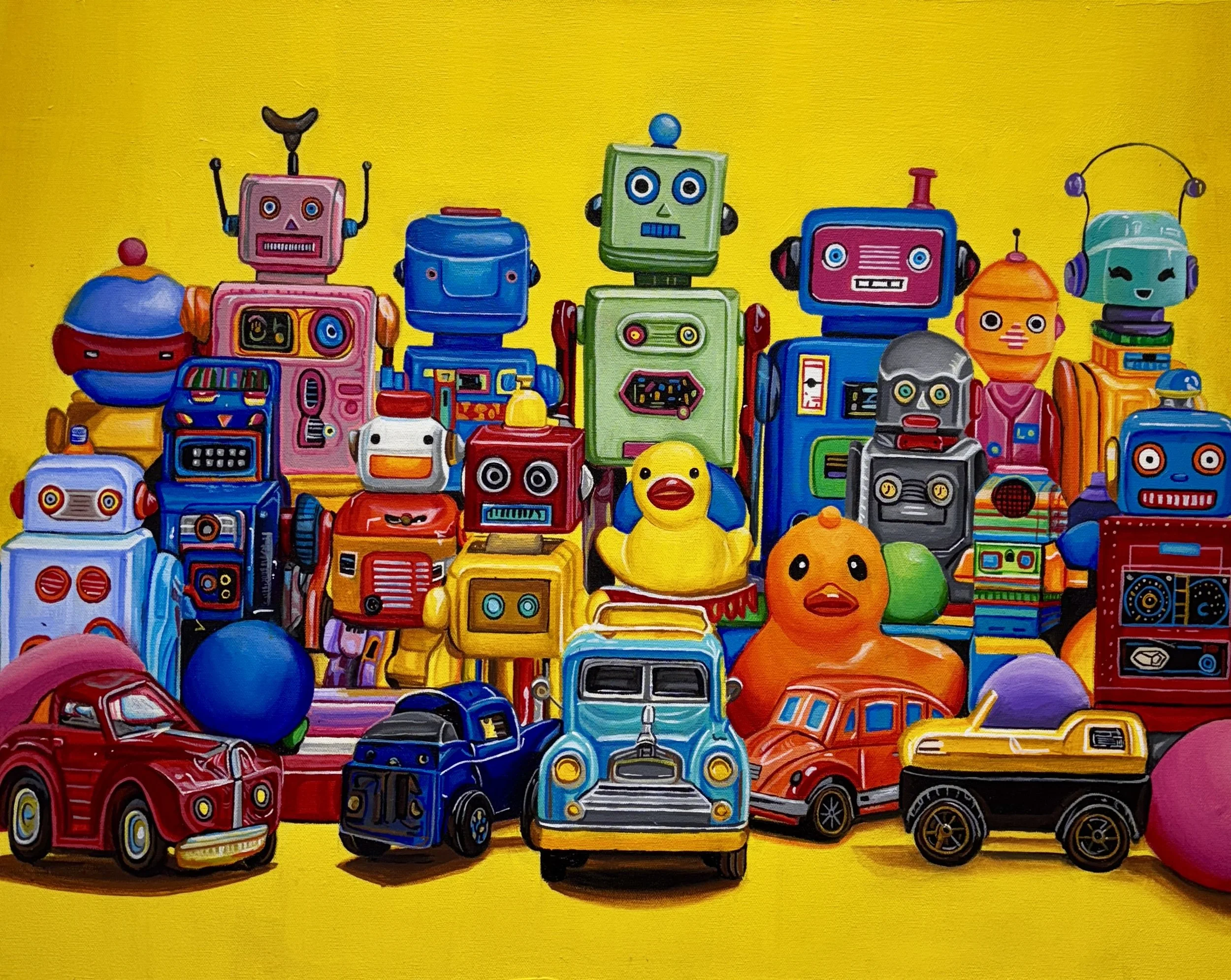 family portrait. 24x30. acrylic on canvas. 2025.