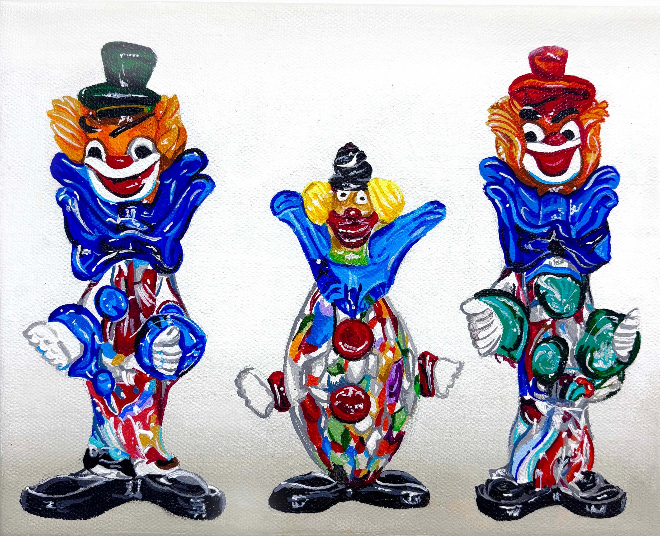 venetian fools. 10x14. acrylic on canvas. 2026.