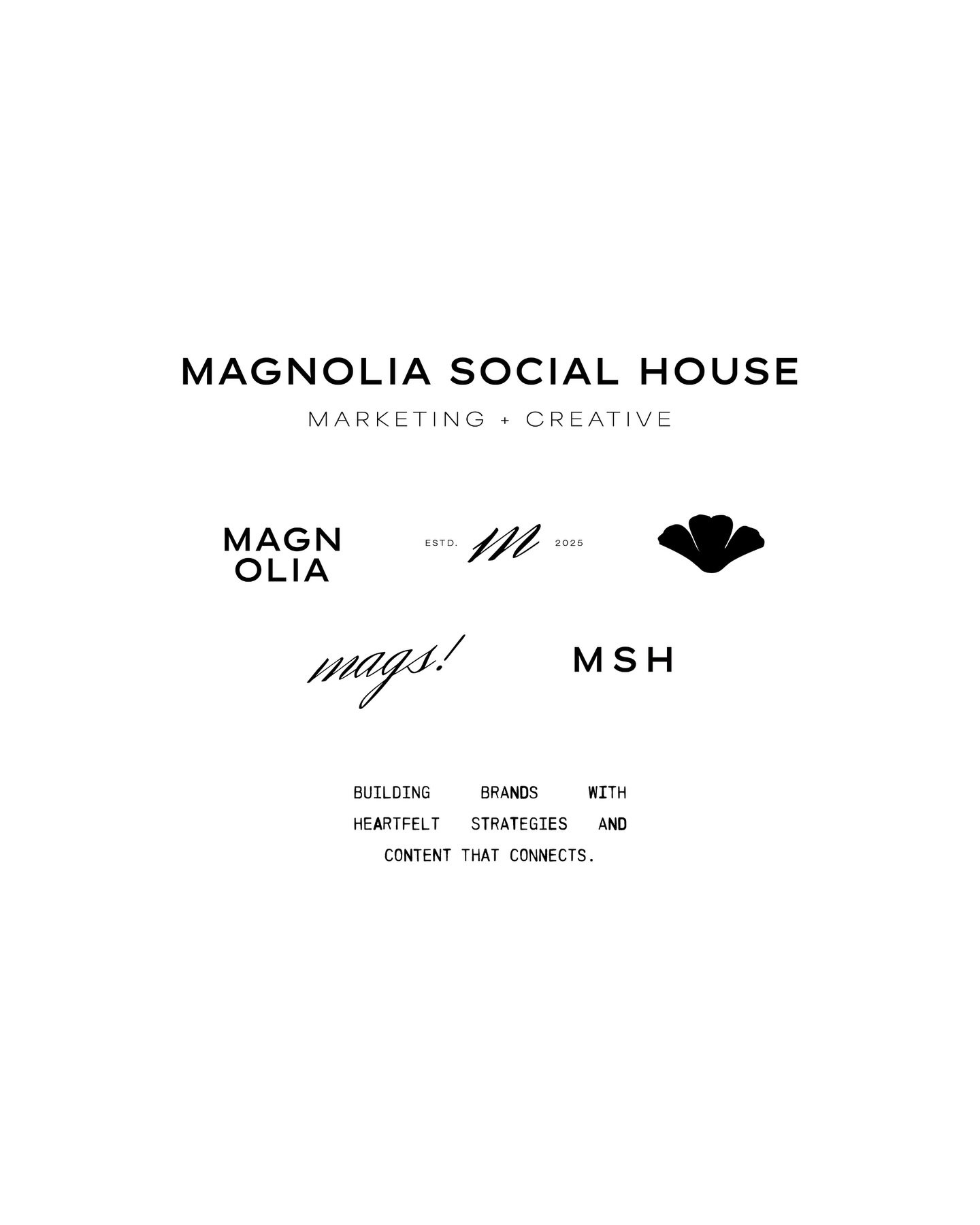 A little glimpse into how I *finally* built a visual identity for Magnolia Social House that felt right. 💌