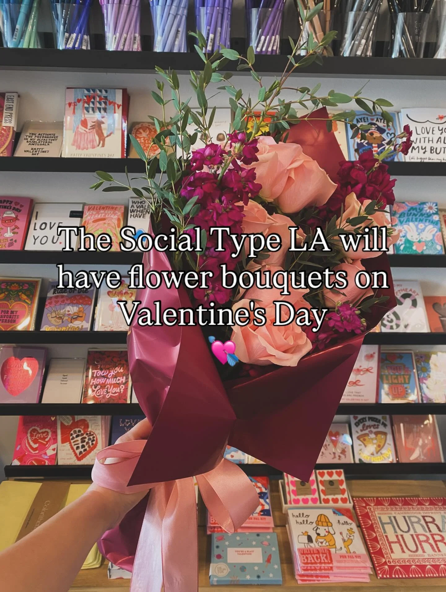 Get your Valentine's Day flowers, cards, chocolates and more at The Social Type LA! Fresh, flirty bouquets from Flower Lin Studio, a local, woman-owned flower business, will be available in-store Valentine's Day only!
#valentinesflowers #shopsmall #a